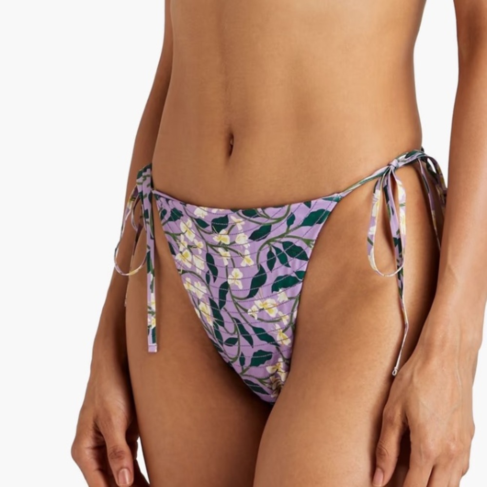 AGUA BY AGUA BENDITA IPANEMA DOS GARDENIA FLORAL BIKINI BOTTOM NWT SIZE M
